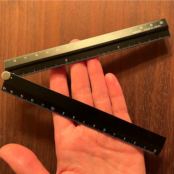 Midori Multi Aluminium Ruler 30cm Black - Picture 9 of 13